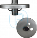 Cloche de forage inox filetée M/M 1"1/4 avec anneaux de suspension
